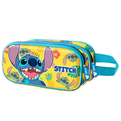 Penar Disney Stitch, design 3D, 2 compartimente, dreptunghiular, 22 x 10 x 7 cm