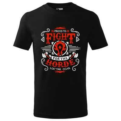 Tricou pentru barbati, design de tip grafica "World of WarCraft - Horde", imprimeu pe fata, bumbac 100%, 160 grame