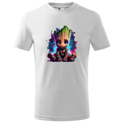 Tricou pentru copii Baby Groot, imprimeu multicolor, bumbac 100%, unisex, model 2