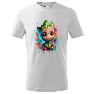 Tricou pentru copii Baby Groot, imprimeu multicolor, bumbac 100%, unisex, model 4