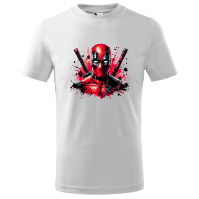 Tricou pentru copii Deadpool, imprimeu multicolor, bumbac 100%, unisex