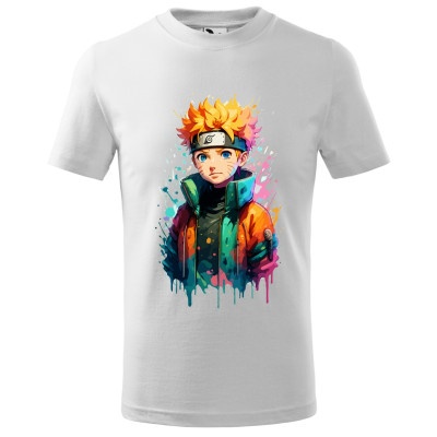 Tricou pentru copii Naruto, imprimeu multicolor, bumbac 100%, unisex, model 2