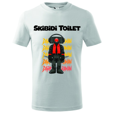 Tricou pentru copii Skibidi Toilet, imprimeu multicolor, bumbac 100%, unisex