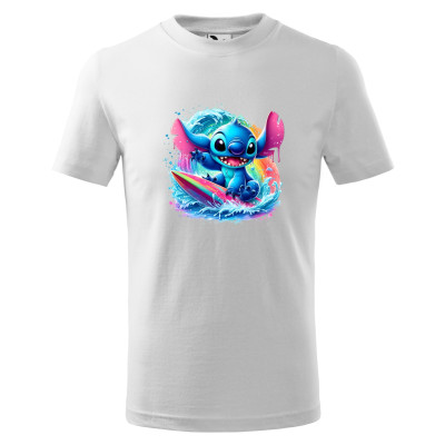 Tricou pentru copii Stitch, imprimeu multicolor, bumbac 100%, unisex, model 2