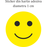 Set 576 stickere din hartie, fete zambitoare, multicolor, diametru 1 cm