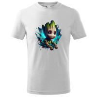 Tricou pentru copii Baby Groot, imprimeu multicolor, bumbac 100%, unisex