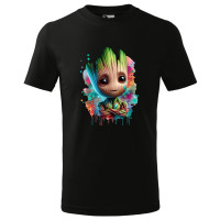 Tricou pentru copii Baby Groot, imprimeu multicolor, bumbac 100%, unisex, model 4