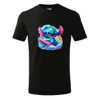 Tricou pentru copii Stitch, imprimeu multicolor, bumbac 100%, unisex, model 2