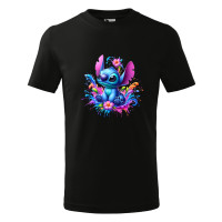 Tricou pentru copii Stitch, imprimeu multicolor, bumbac 100%, unisex, model 4